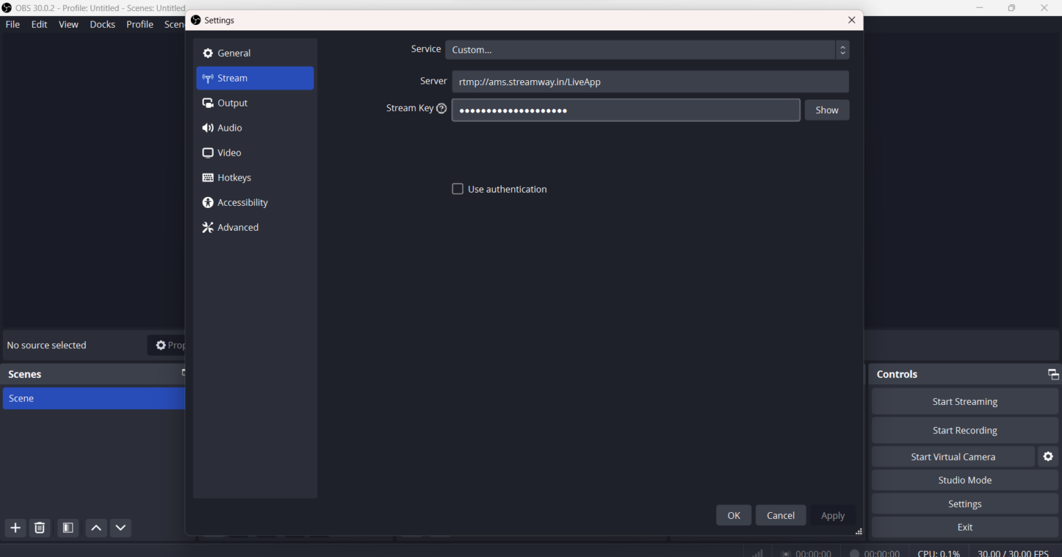 Stream Way App How To Connect OBS Studio To StreamWay-Full Guide - StreamWay Help Center